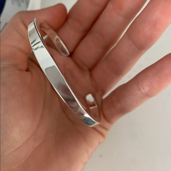 New Sterling Silver Simple Cuff Bracelet - Picture 2 of 13